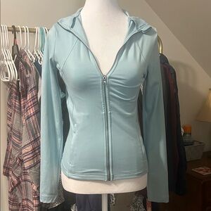 Gilly Hicks Aqua Zip-Up Hoodie